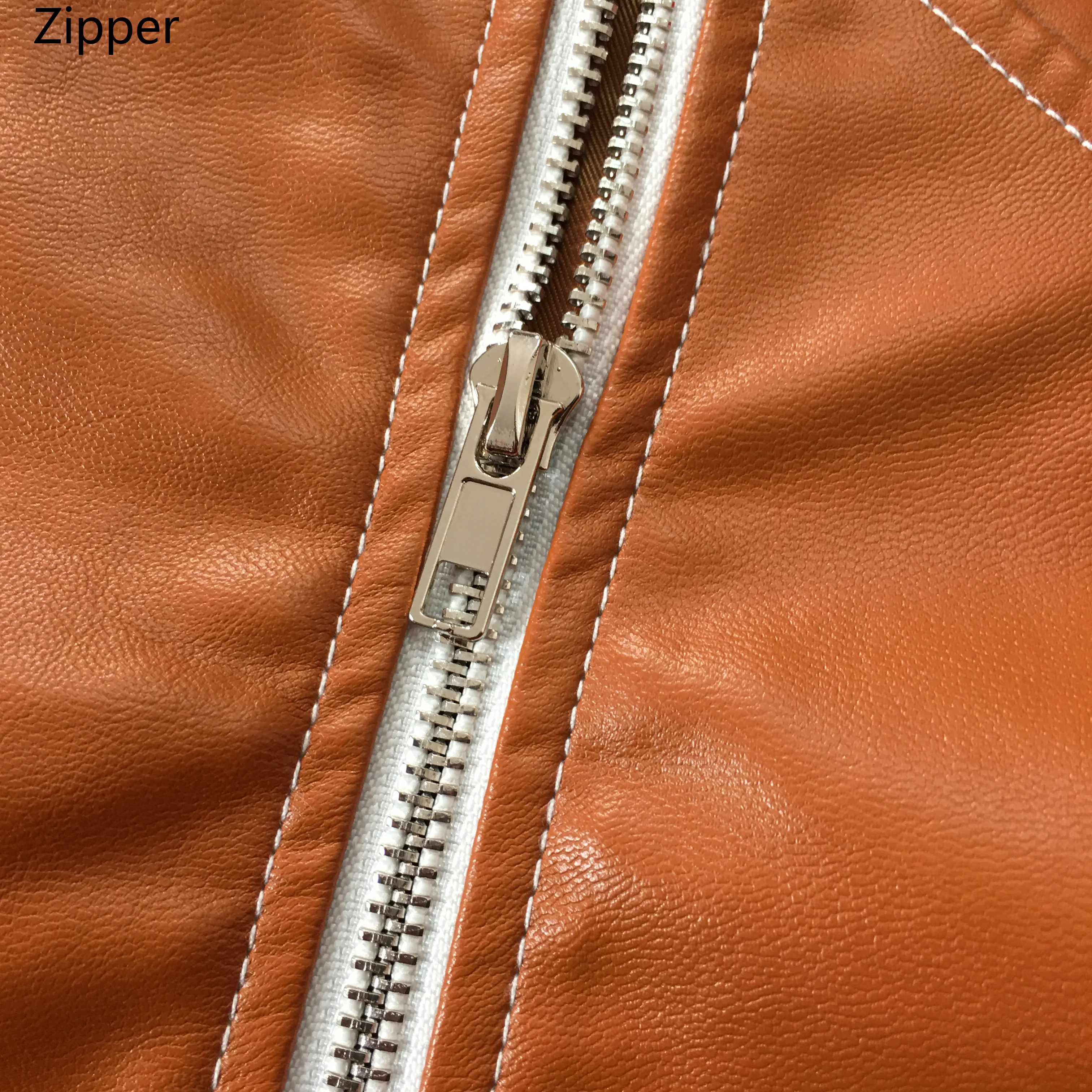 PU Jackets for Womens Solid Zipper Full Sleeve Slim A Line Notched Collar Luxury Elegant High Street Wear Outwears Coats Jackets