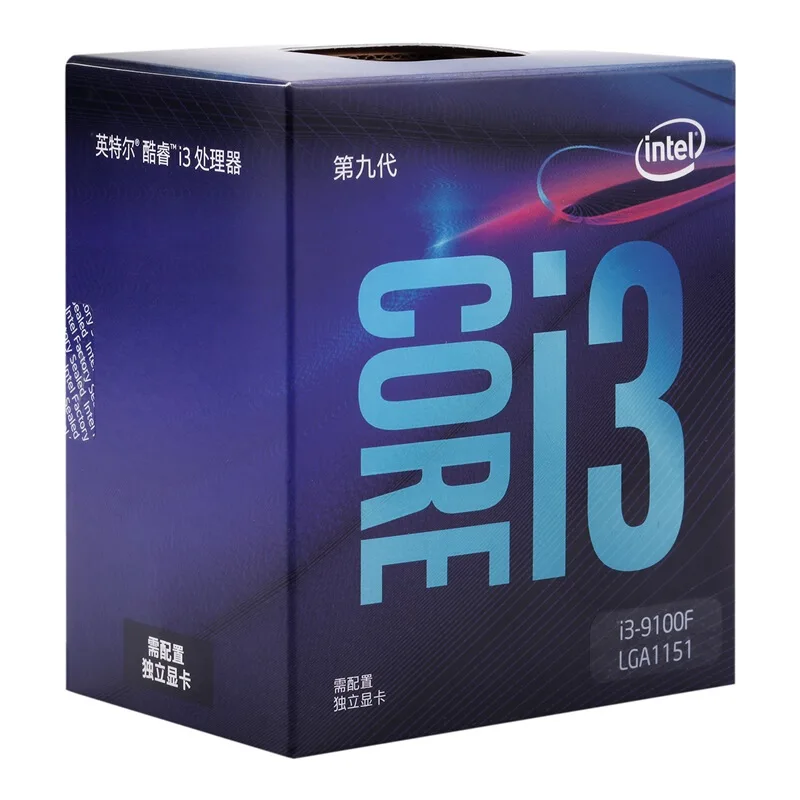 Intel Core i3-9100F настольный процессор 4 ядра до 4,2 ГГц без процессора Графика LGA1151 300 серия 65 Вт