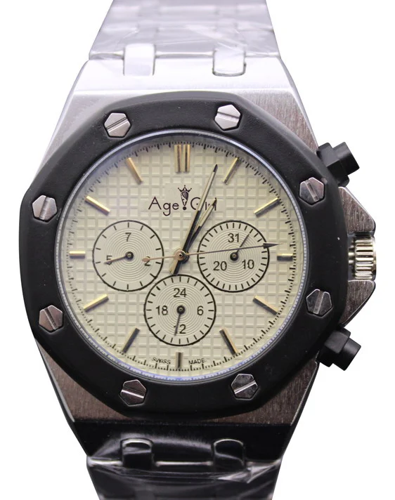 

ClassicNew Men's Stainless Steel Classic Self Wind Automatic Mechanical Self Wind Rubber Black White Watches 46mm
