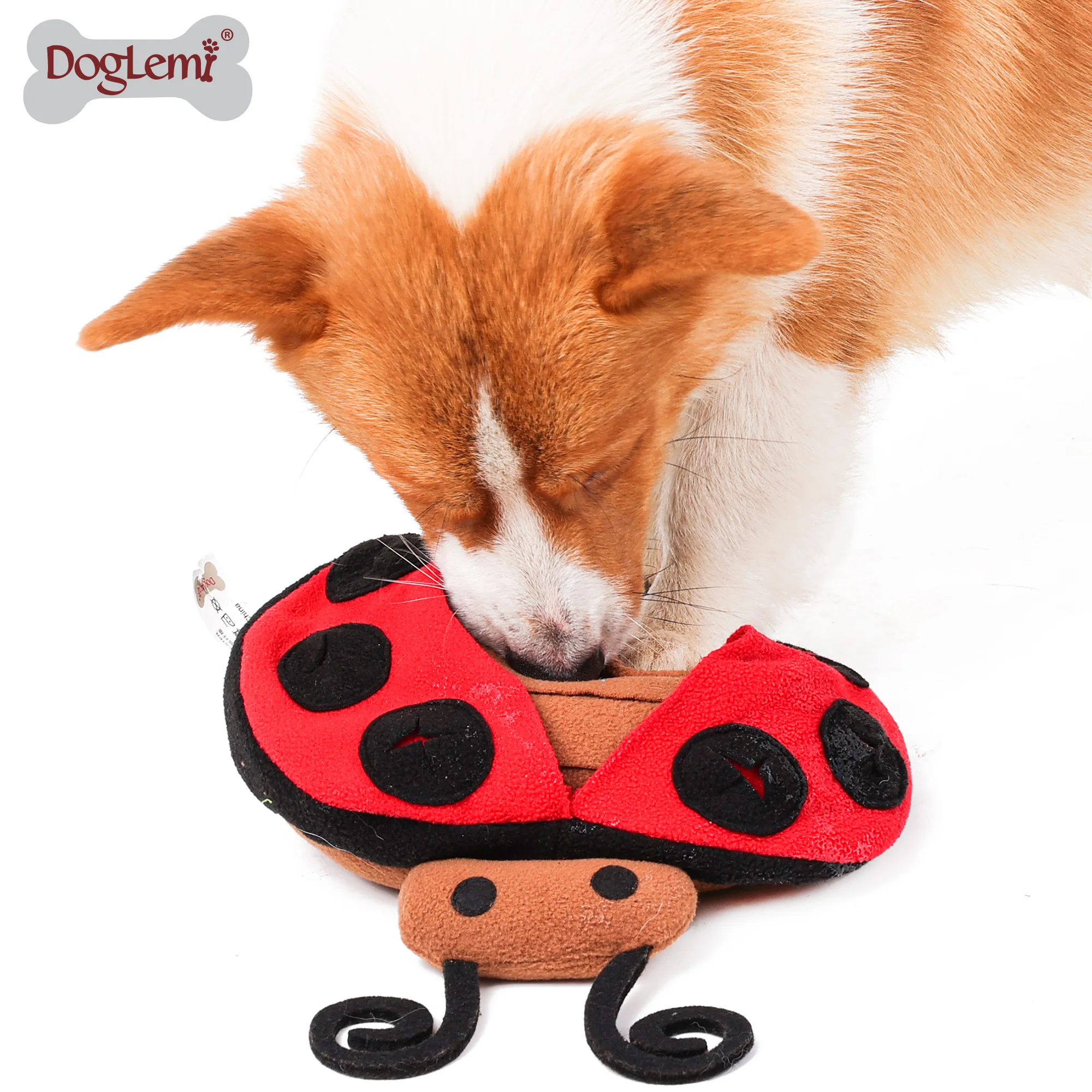 

Dog Snuffling Toy Plush Pet Chew Toy Snuffling IQ Training Pet Snuffling Toys Ladybird Design Drop Shipping