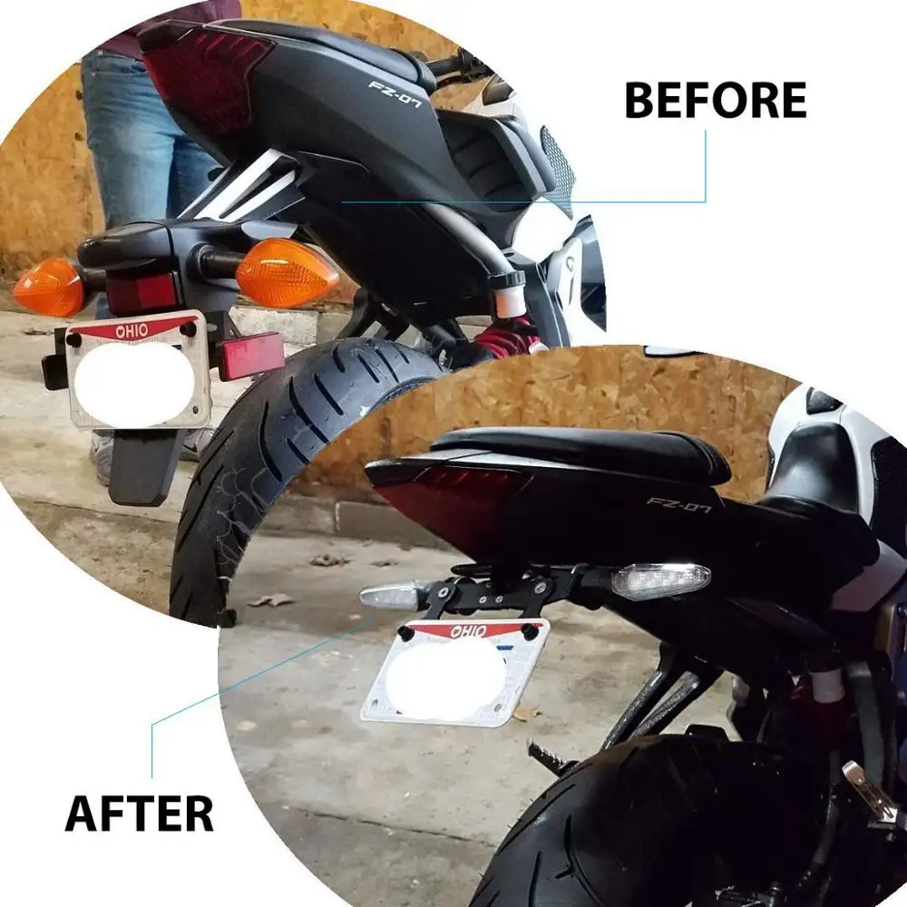 Для YAMAHA MT07 номерной знак Fender Eliminator держатель кронштейн светодиодный свет FZ 07 MT 2014