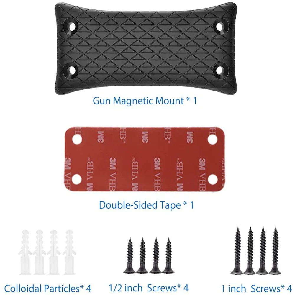 

Magorui 50lbs Gun Magnet Mount Rubber Coated Fits Handguns Airguns Rifle Pistol