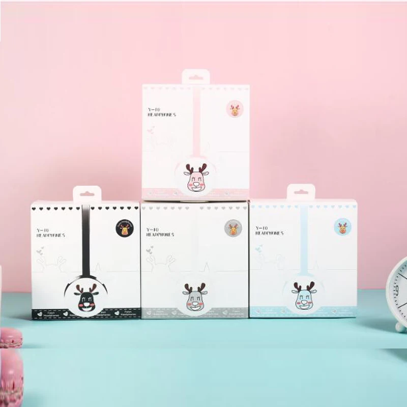 Симпатичные наушники Fawn Накладные для девушек аниме с ушным крючком