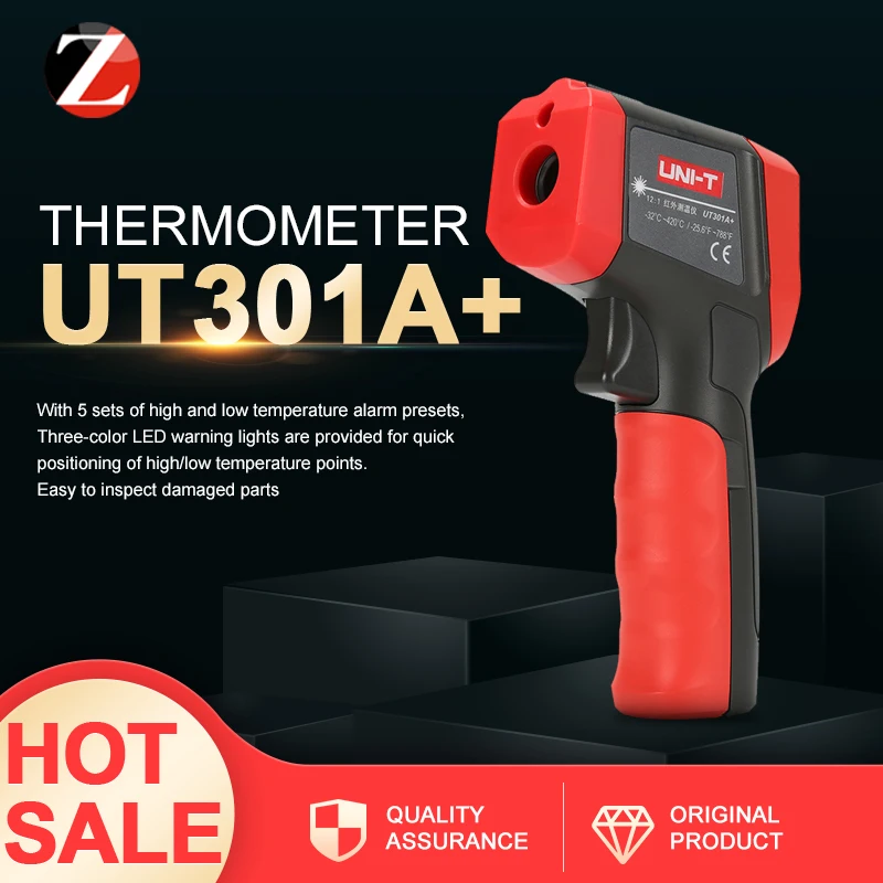 Инфракрасные термометры UNI-T UT301A + бесконтактный термометр с цветным экраном/-32 ~