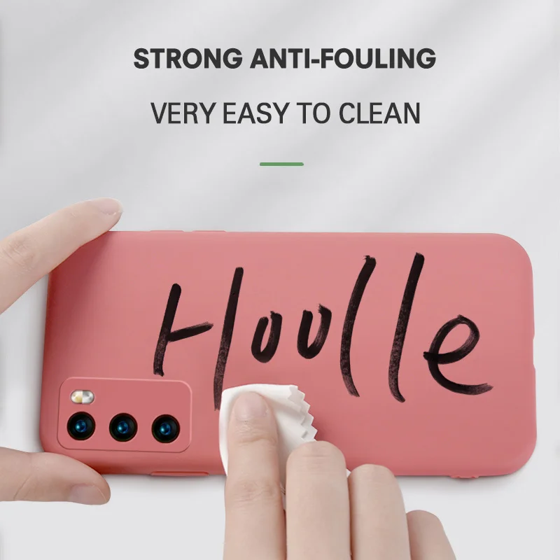 Чехол карамельного цвета для телефона Huawei P30 Lite P40 Pro жидкий силикон однотонный