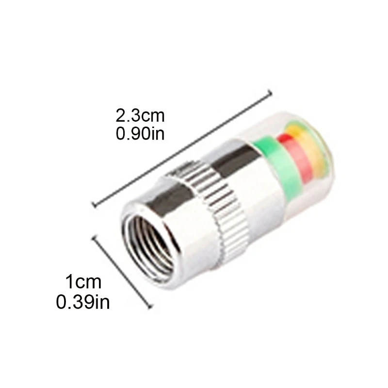 

4pcsCar Tire Pressure Gauge Indicator Alert Monitoring Valves Cap Sensor Monitor D7WD