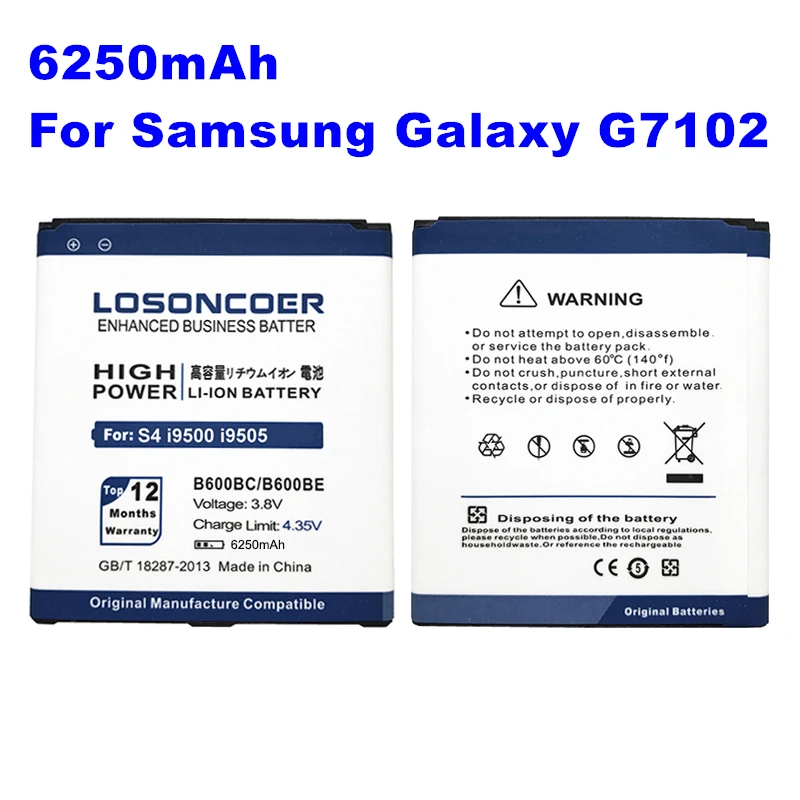 EB-B220AC EB-B220AE 6250mAh для Samsung Galaxy Grand2 G7108 G7102 G7109 I9295 i9507V G7106 Grand 2 G7105 батарея для телефона