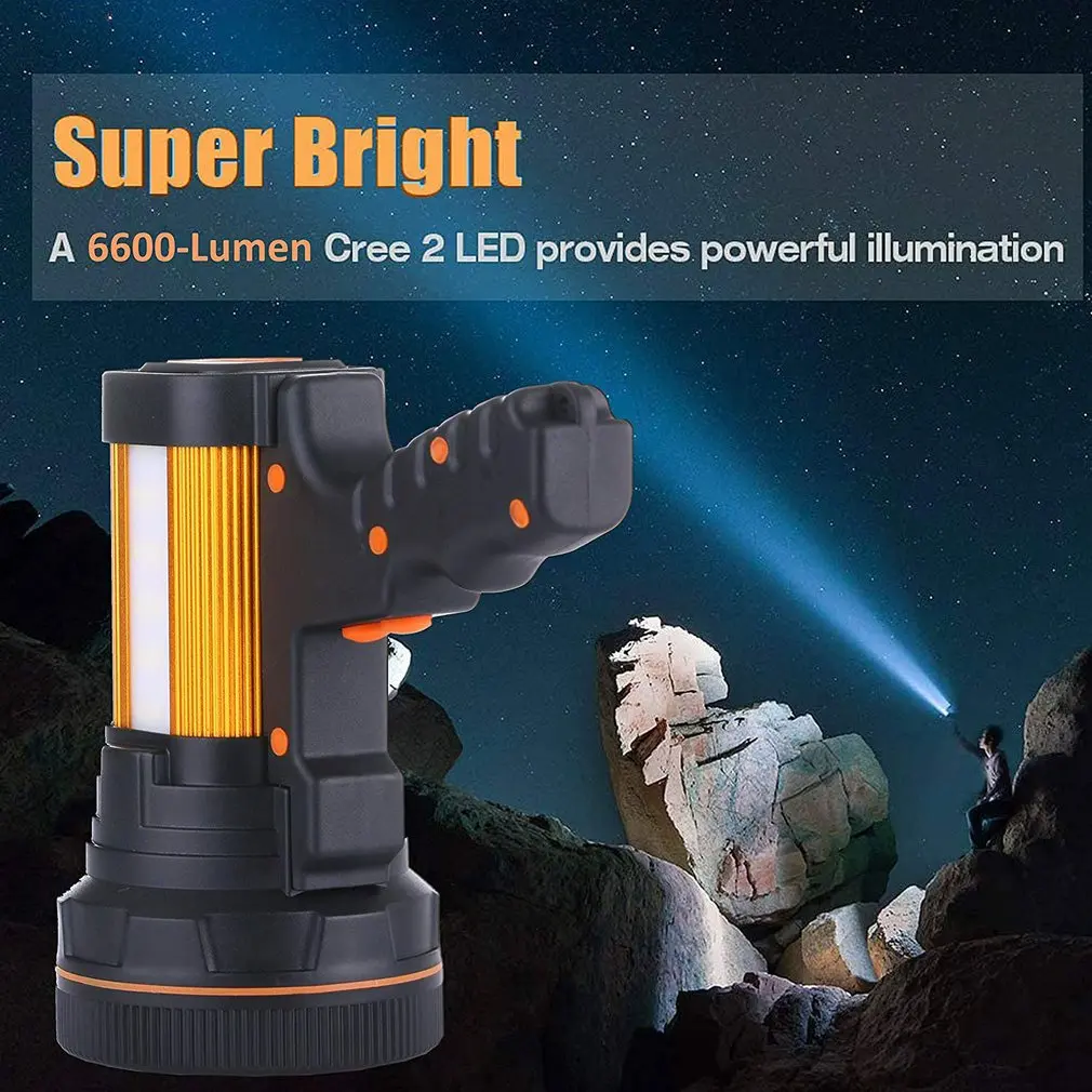 

Handheld Searchlight 5 Light Modes Super Bright With Ergonomic Handle And Side Light Searchlight Flashlight