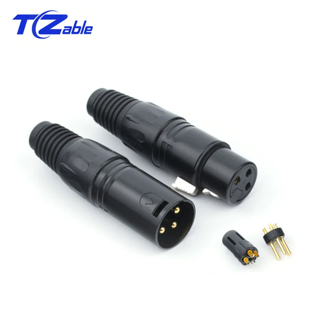 2 шт. XLR разъем 3 Pin Мужской Женский аудио разъем XLR адаптер для микрофона аудио разъемы динамик штекер Hifi кабель штекеры XLR