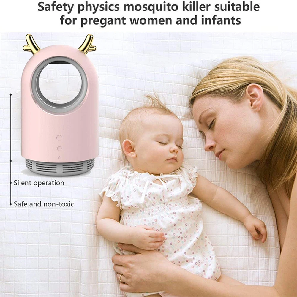 Электрический USB Отпугиватель комаров убийца светодиодный ультрафиолетовый