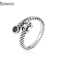qeenkiss rg6554fine jewelry%c2%a0wholesale%c2%a0fashion%c2%a0%c2%a0woman%c2%a0girl%c2%a0birthday%c2%a0wedding gift round aaa zircon 925 sterling silver open ring