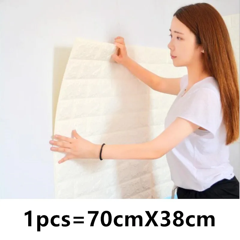 38*70 см DIY 3D Кирпич украшение дома настенные наклейки для гостиной спальни Декор