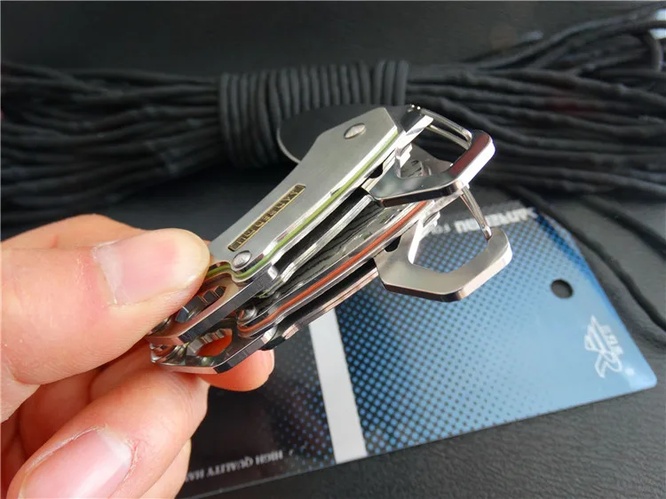Sanrenmu 4077 Карманный EDC для выживания Инструменты Мини Складной нож с открывалкой для бутылок гаечный ключ для кемпинга туризма и путешествий