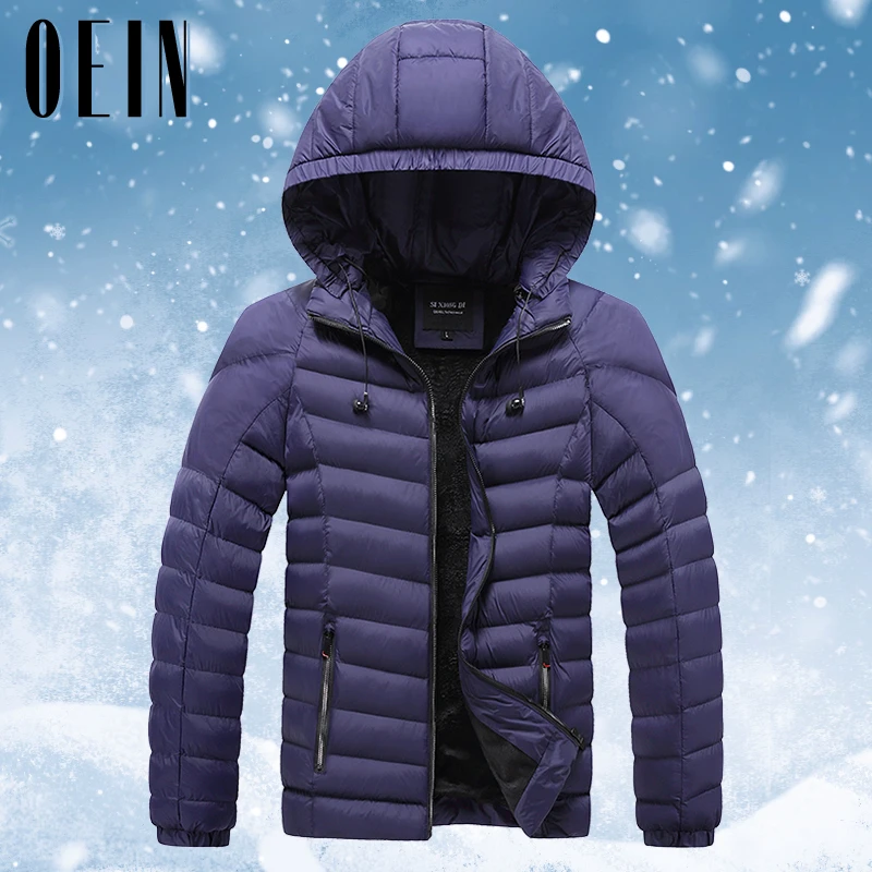 

OEIN Warm Jacket Men Windbreaker Parka 2021 New Spring Autumn Hooded Parkas Men's Fashion Casual High Quality Jacket Coat Male