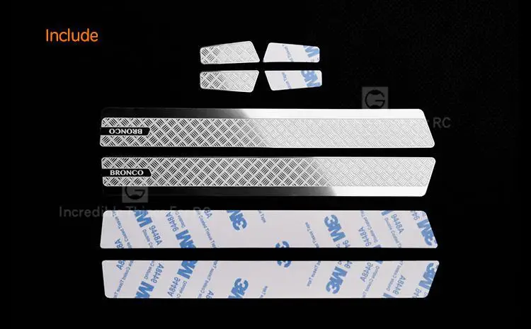 

Для Traxxas Trx-4 Bronco 82046-4 металлический значок с защитой от царапин, декоративная полоса, металлическая наклейка