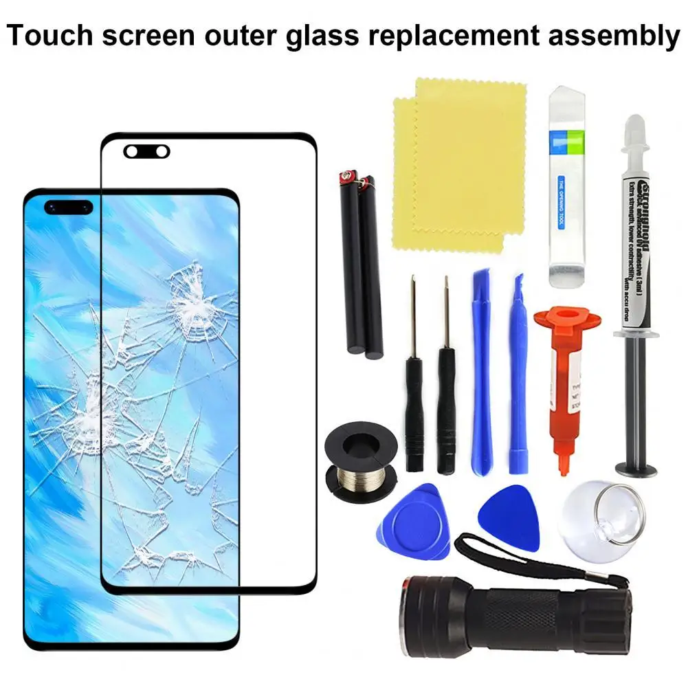 Phone Screen Replacement Tempered Glass Display Touchscreen Repair Kit for Huawei P20/P20 Pro/P40 Lite/Mate 20 Lite/Mate 30 Pro