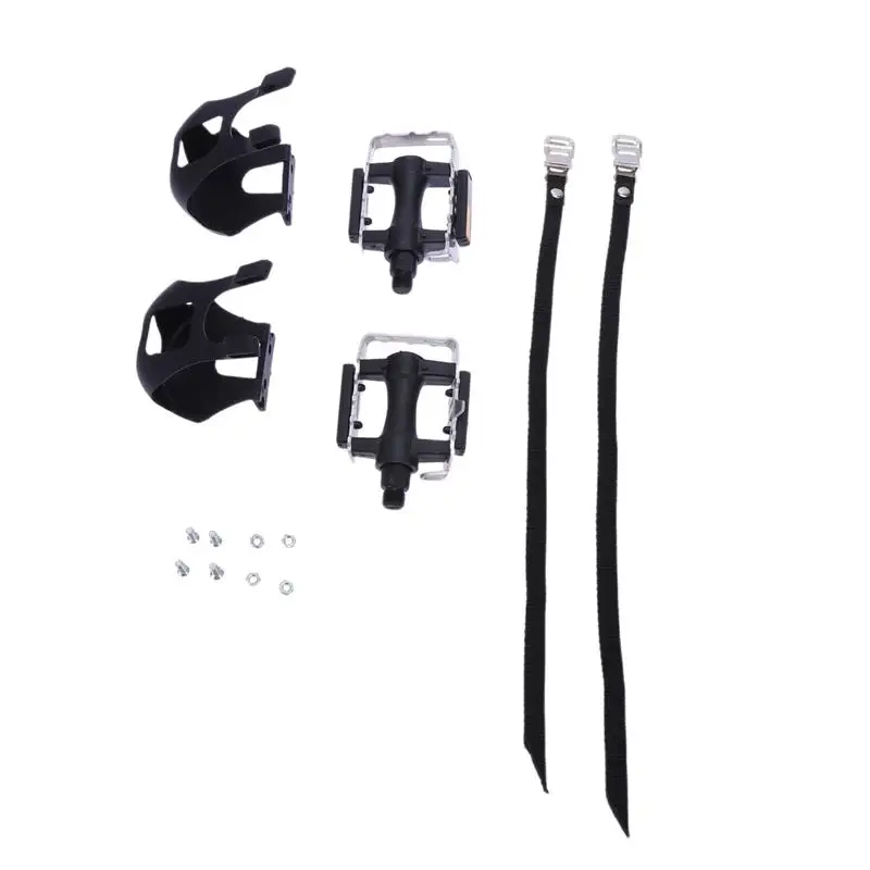 1 пара педалей с зажимом плечевой ремень эффективная прочный велосипед педали