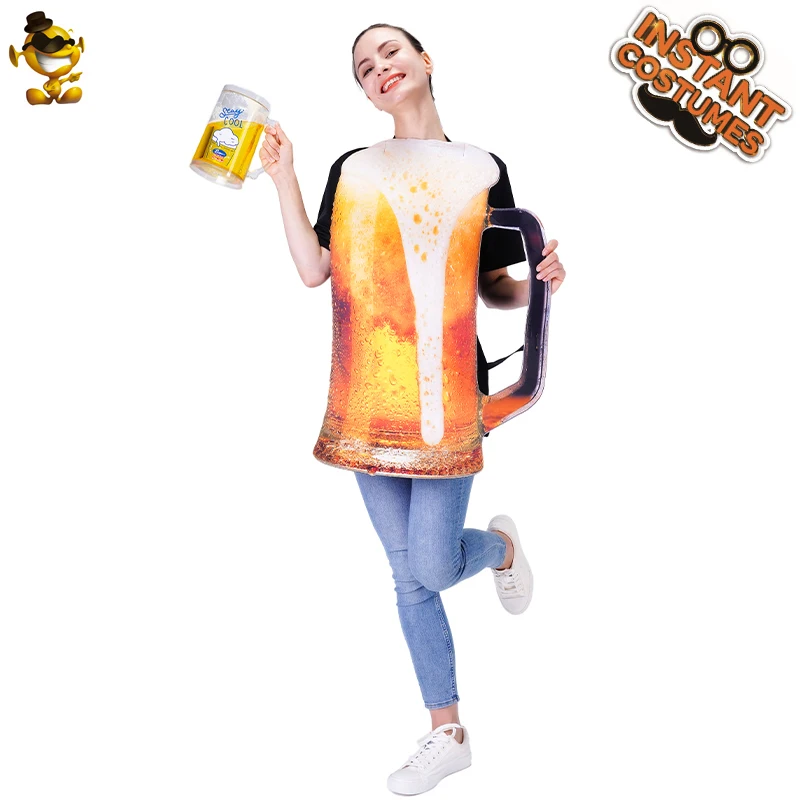 Комбинезон пиво унисекс для взрослых костюм ролевых игр мужчин и женщин забавное