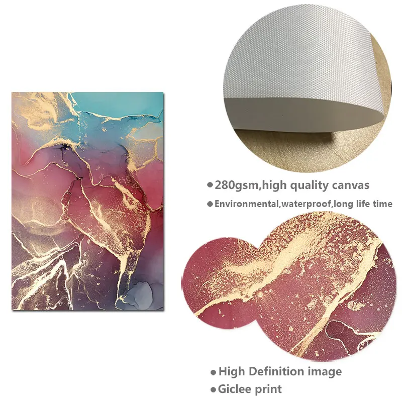 Абстрактный холст плакат Холст скандинавский минималистичный Синий Черный