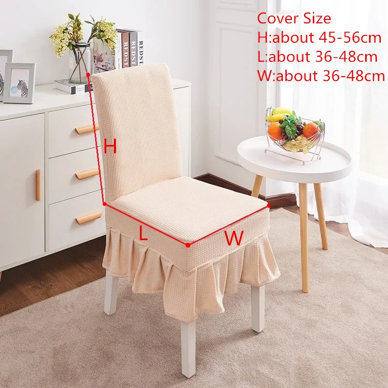 Многоцветные чехлы для стульев из спандекса, современные Защитные чехлы для кухонных стульев, универсальные чехлы из плотной ткани для обеденного стула