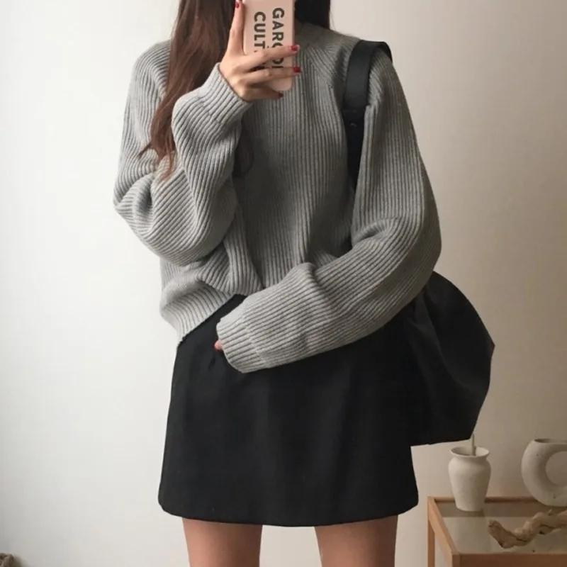 Модное женское зимнее платье-свитер 2020 женская трикотажная одежда с круглым