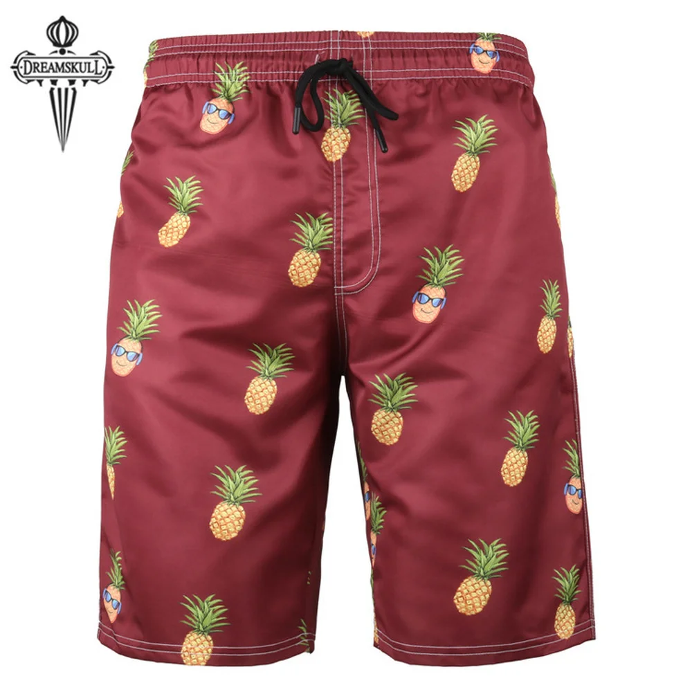 Мужские пляжные шорты быстросохнущие спортивные бермуды с 3D принтом одежда для