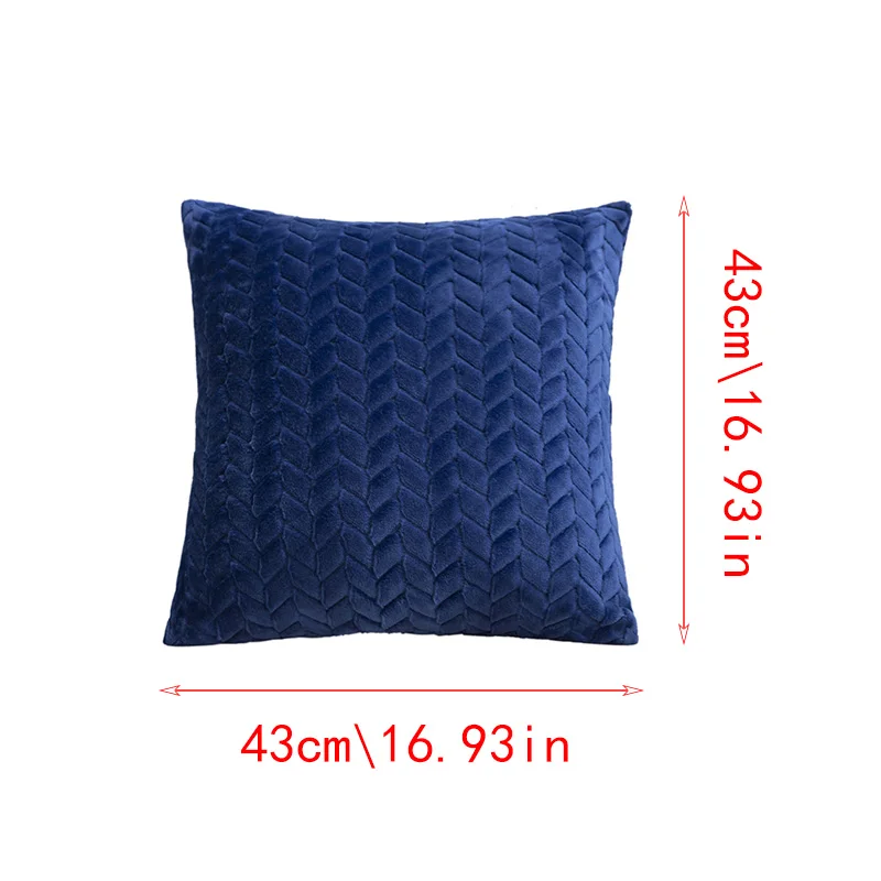 2021 Corduroy Soft Decorative Square Throw Pillow Cover Solid Color Pillowcase for Patio Sofa Modern Leaves Cushion Case 45x45cm | Дом и сад