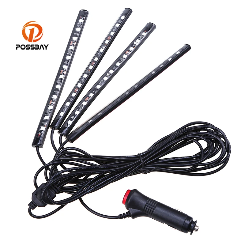 4 шт. Автомобильные светодиодные RGB ленсветильник POSSBAY для дневных ходовых