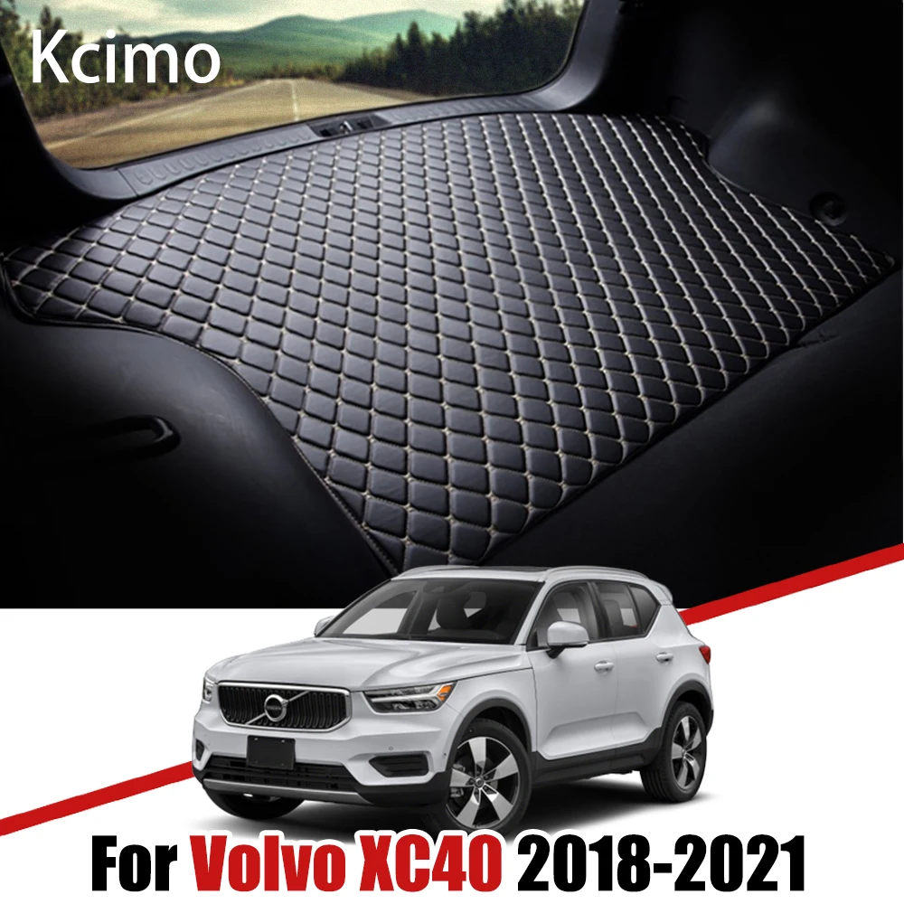 

Кожаные коврики для багажника автомобиля Kcimo для Volvo XC40 2021 2020 2019 2018, Задняя подкладка для груза, коврик для багажника, автомобильный коврик, к...