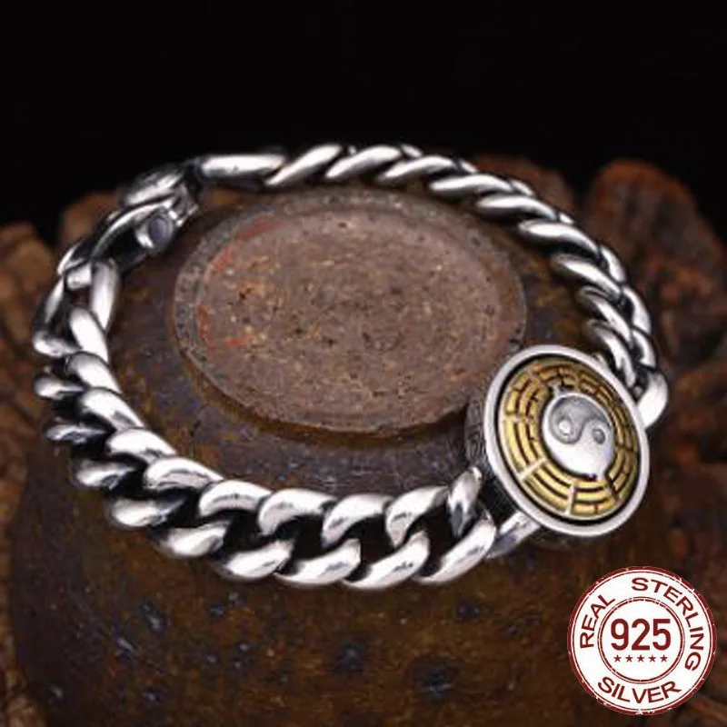 Браслет Будда из 100% настоящего серебра 925 пробы этнический буддийский браслет в