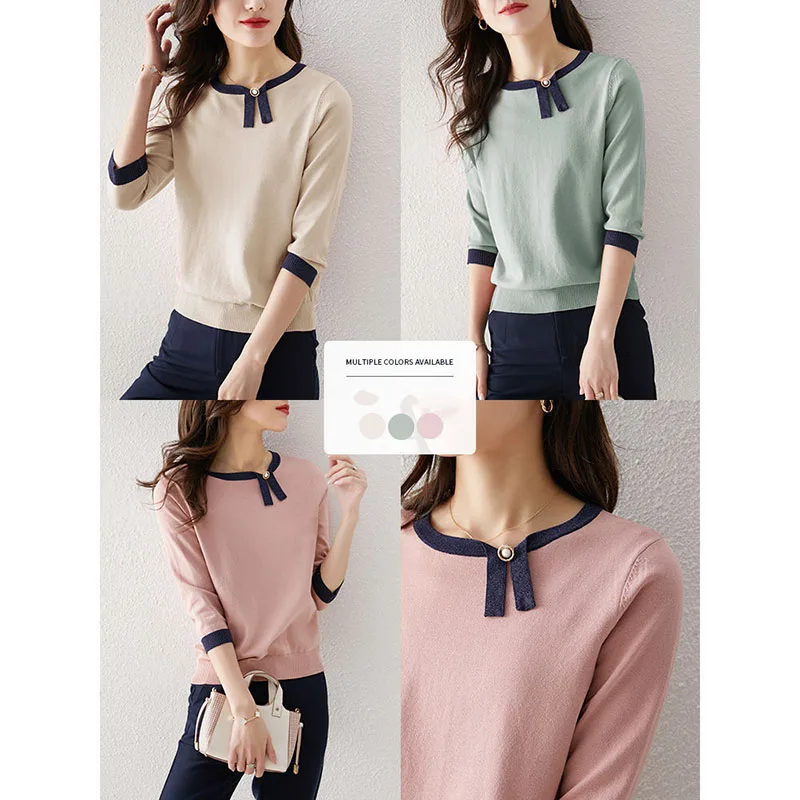 Футболка Асимметричная женская эластичный базовый Свитер оверсайз с длинным