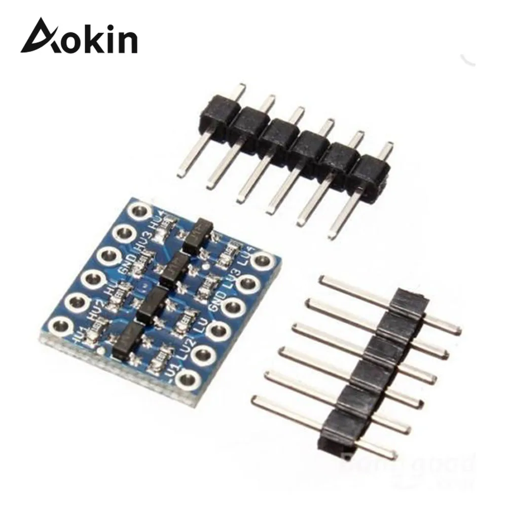 4-канальный модуль преобразования логического уровня 5 в 3 В IIC UART SPI TTL для Raspberry Pi -