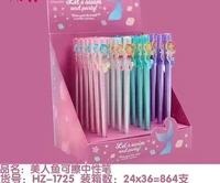 24pcs disney erasable gel pen cute princess friction pen full tip 0 5 new ballpoint pen test writing pen school supplies gift