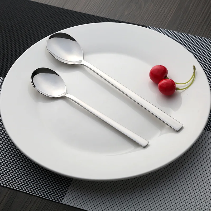 2 шт./компл. ложка из нержавеющей стали десертная кофейная круглая для