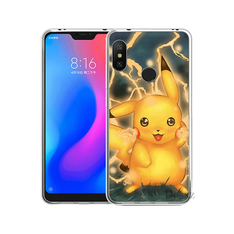 Mobile Phone Case For Xiaomi Redmi Note 4 4X 3 5 6 7 Pro 5A Hard Cover Pikachu Cool | Мобильные телефоны и аксессуары