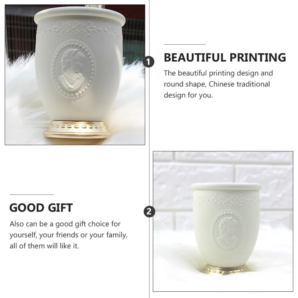 

1pc Pen Container Creative Cosmetic Brush Holder Desktop Sundries Holder