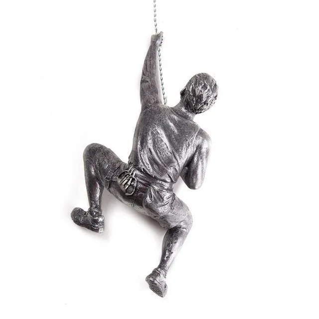 silver left hand Креативная Мужская скульптура для скалолазания, настенные украшения, Статуэтка из смолы, статуэтка, товары для дома, аксессуары для декора - Цвет: silver left hand