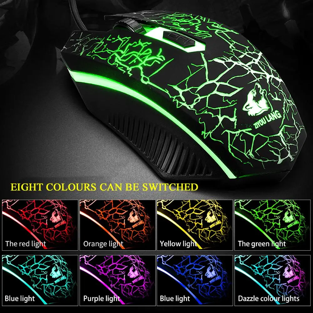 Подсветка игровая клавиатура мышь комбо набор с ковриком для мыши