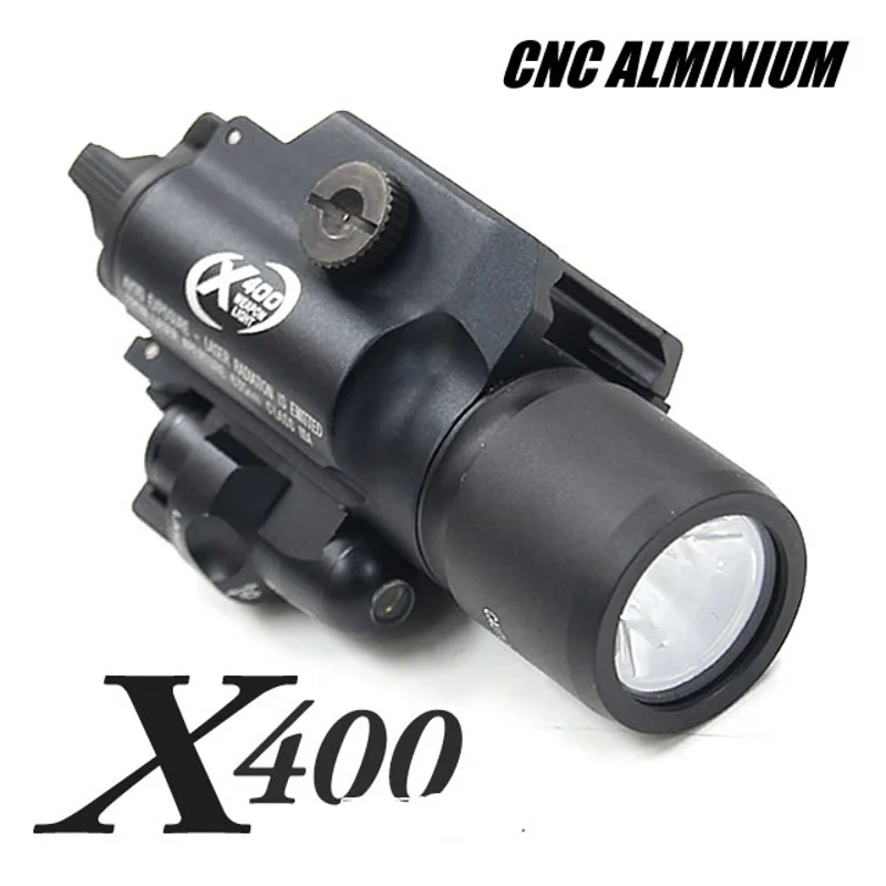 Softair Tactical X400 Weapon Light Red Laser Pointer Airsoft Arma Military Hunting Glock Lights Gun Flashlight | Спорт и развлечения