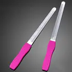 1 шт Профессиональная нержавеющая сталь для ногтей cо шлифовальными буферными резцами, толстая металлическая двойная сторона шлифовального стержня для маникюра и педикюра, скраб для искусства ногтей инструменты