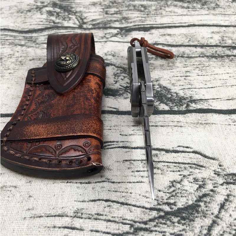 Складной нож из дамасской стали ручной работы уличный Тактический карманный