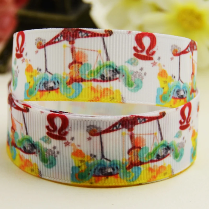 7/8 '✢ мм 1&quot 25 1-1/2 &quot38 3&quot 75 Libra Zodiac Printed grosgrain ленты вечерние украшения 10 ярдов
