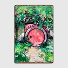 Hobbiton Шир весенний металлический знак кинотеатр гостиная клуб бар фотография жестяной знак плакат