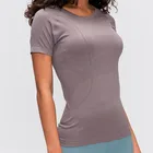 Женский топ для йоги Nepoagym, мягкий эластичный Топ для занятий йогой, с коротким рукавом, для фитнеса