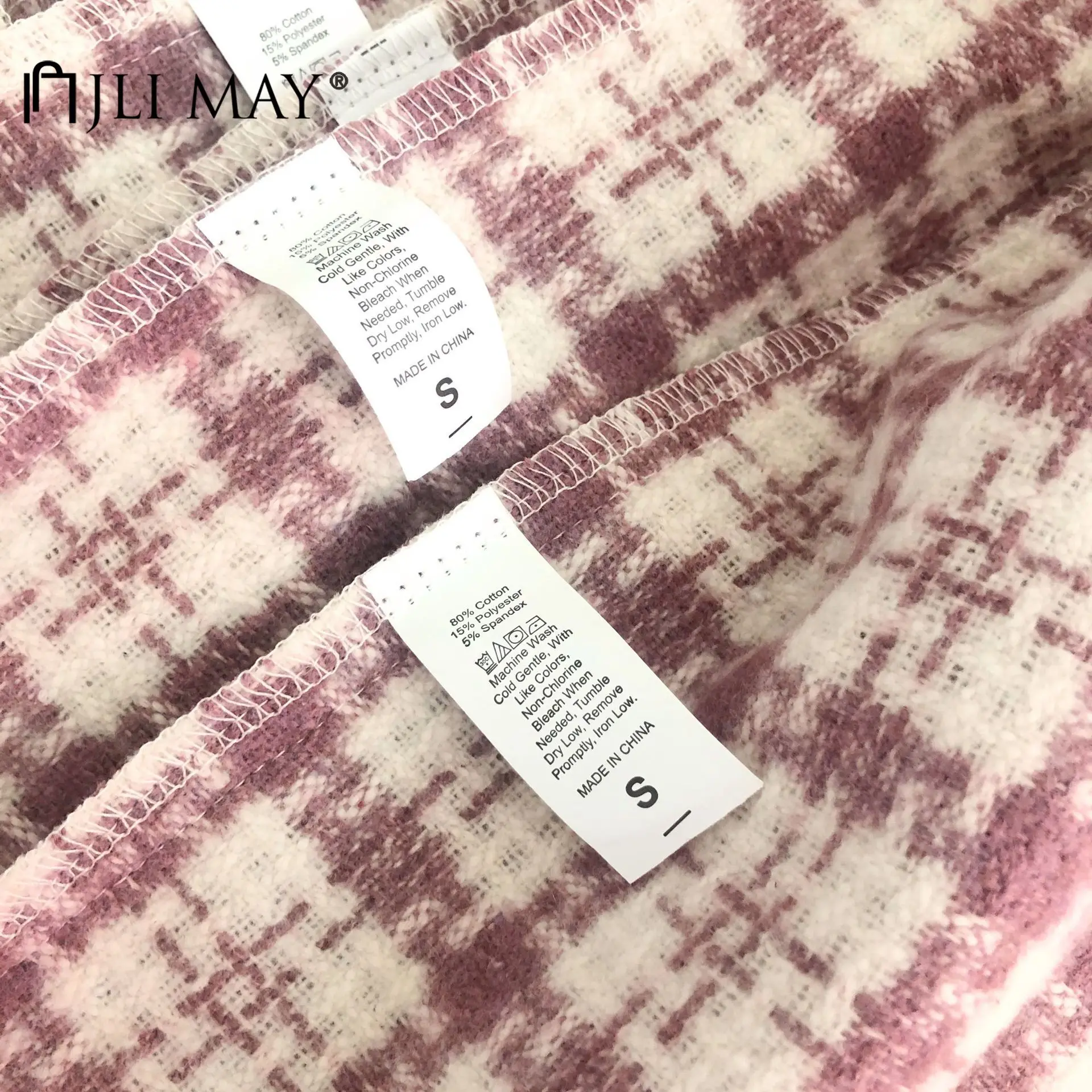 

JLI MAY Women's Plaid Skirt Vintage Cotton Empire A-Line Slim Autumn Winter Elegant Mini Skirts
