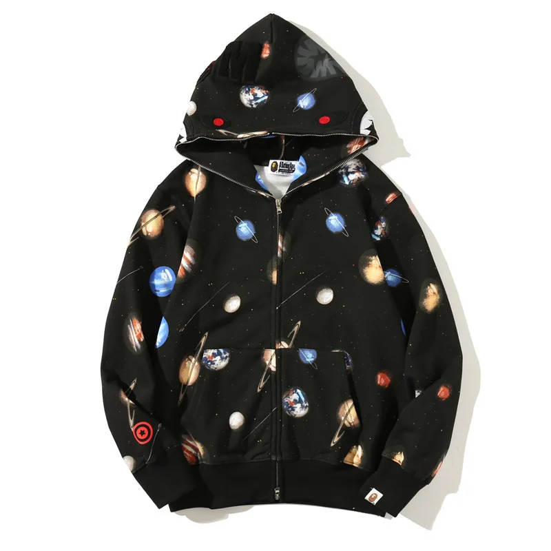 

Мужские толстовки BAPE, свитер для женщин и мальчиков, пальто с головой акулы, мужские топы для пар, женское уличное платье для девочек, верхня...
