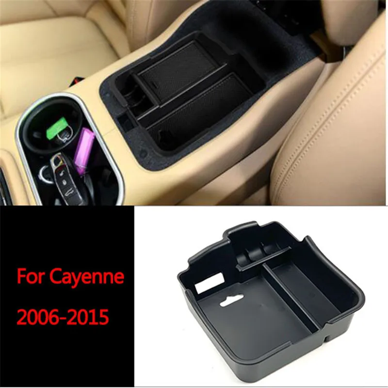 

1PC Car Central Armrest Storage Box For Porsche Cayenne 2006-2019 Console Arm Rest Glove Tray Holder Case Container Car Styling