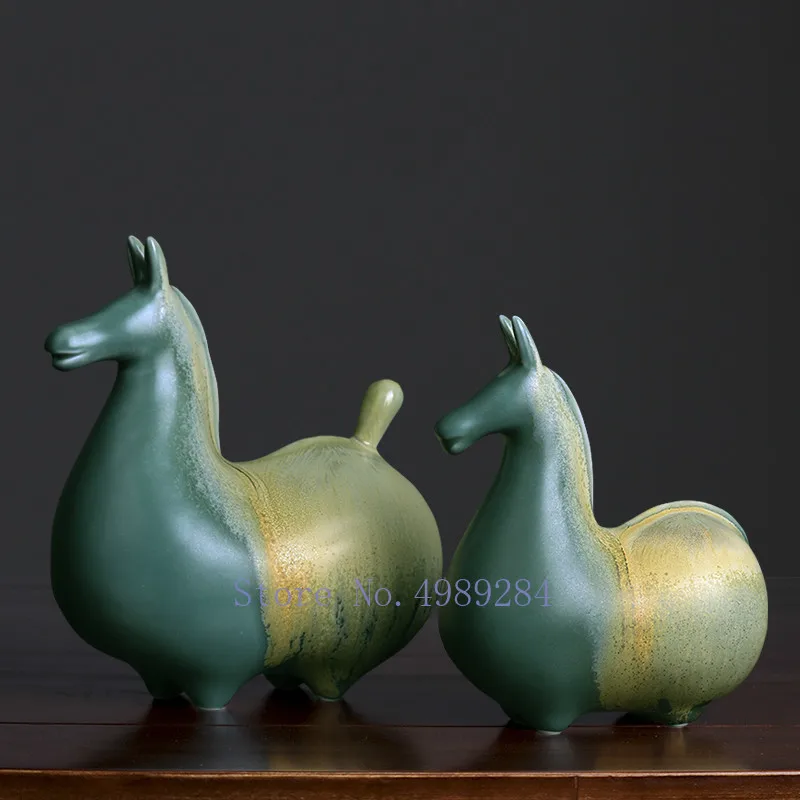 Креативный китайский Ретро Керамика ручной работы абстрактная лошадь ремесла