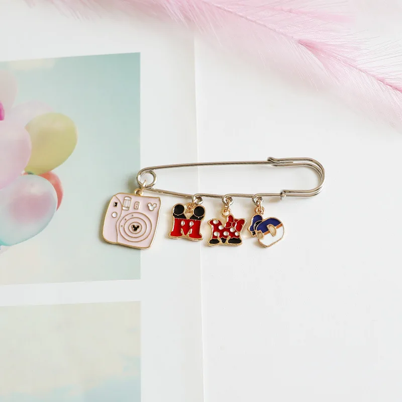 Disney Милая брошь из металла с Микки-Маусом булавки героем мультика Минни значок