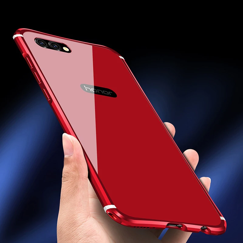 Новый чехол для Huawei Honor V10 двухцветный Алюминиевый Чехол бампер Роскошный